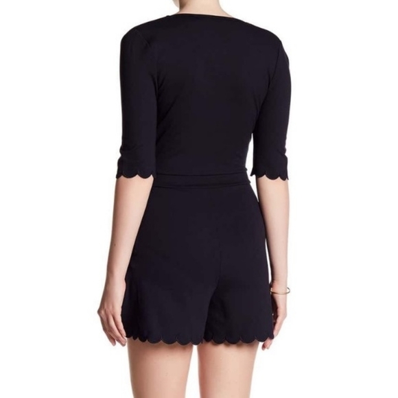 French Connection Beau Scallop-Trim Romper - US 4 - Picture 2 of 11